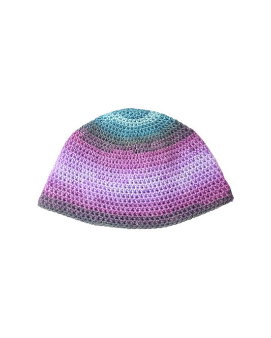 Crochet Blue and Purple Ombre Beanie