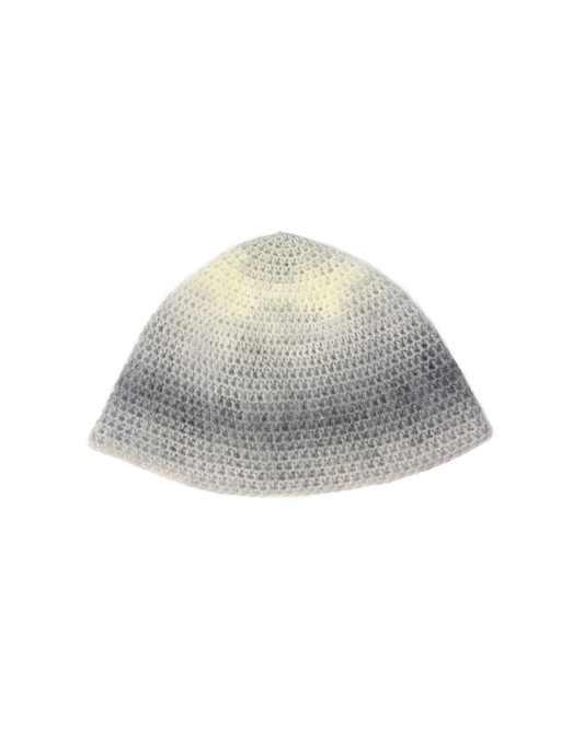 Gray and White  Beanie